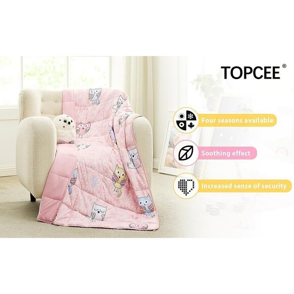 Topcee Weighted Blanket (7lbs 40'x60') Heavy, Breathable Cooling Blanket 7lbs. - Picture 3 of 13